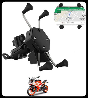 GAURIENTERPRIES Black Kekra Shape Mobile Holder For Bike-1 Bike Mobile Holder(Black)