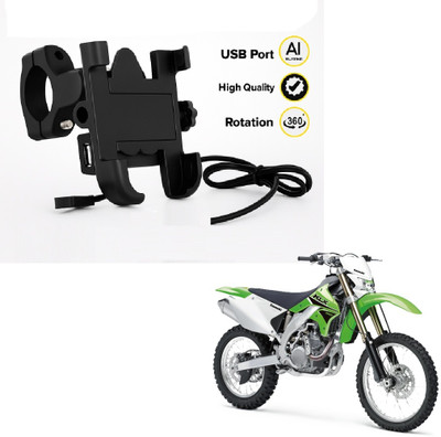 JMA TRADING Universal Bike Mobile Holder with USB Charging Port for All Smartphones. Bike Mobile Holder(Black)