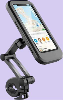 Galaxyway Bike Phone Mount Waterproof Phone Holder 360 Rotation_n18 Bike Mobile Holder(Black)
