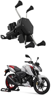 AYW Bike Mobile X-Grip Holder With Charger For TVS-Apache-RTR-160-4-V Bike Mobile Holder(Black)