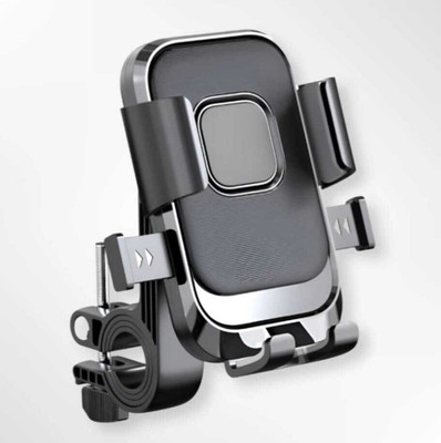 ALKINE Upgraded XY-088 | One-Click Lock, Anti-Shake Grip & 360° Rotation Universal Bike Mobile Holder(Black)