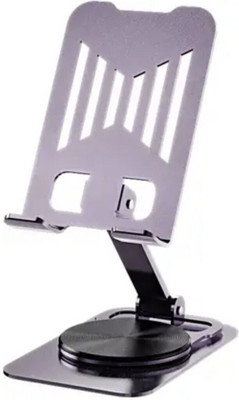 justcellz Premium Aluminium 360 Rotatable Phone Stand,For all Smartphone,Tablet,ipad Bike Mobile Holder(Silver)