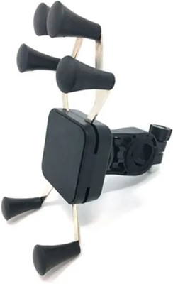 GREATONIX X-Grip Mobile Phone Holder with USB Charger Bike Mobile Holder(Black)
