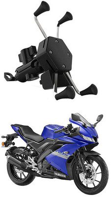 RKPSP Waterproof & Premium Bike Mobile X-Grip Holder With Charger For Yamaha-R15-S Bike Mobile Holder(Black)