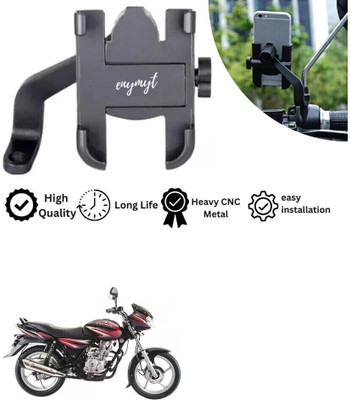 Hench Universal Bike Holder Verson 2.0 Metal Body 360 Rotating Mirror for Motorcycle Bike Mobile Holder(Black)
