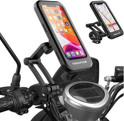 SHARNGA 360° Rotating Phone Mount with One-Click Lock Bike Mobile Holder(Black)