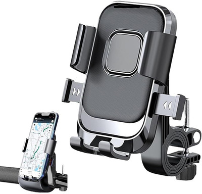 PAPLAJ ENTERPRISES XY-088 Bike Mobile Stand Strong Grip Lock Clamp 360° Rotating Phone Mount Bike Mobile Holder(Black)