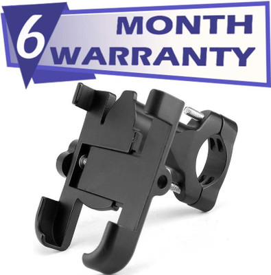 DAZZRIDE Universal Bike Scooty Cycle Mount Holder Version 2.0 Metal Body 360 Degree Bike Mobile Holder(Black)