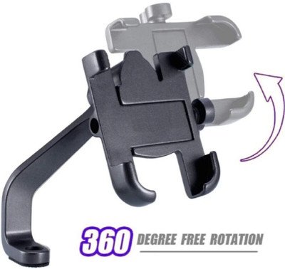 Navineha Metal 360 Degree C 2 Bike Mobile Holder(Black)