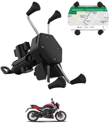 MSNP Bike X-Grip Moble Holder With Waterproof USB Charger For Universal For bike Bike Mobile Holder(Black)