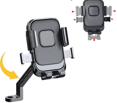 Huntindia Mobile Bike Motorcycle Holder Stand XY-089 Smart auto-locking Secure Grip Stand Bike Mobile Holder(Black)
