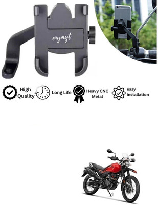Hench Universal Bike Holder Verson 2.0 Metal Body 360 Rotating Mirror for Motorcycle Bike Mobile Holder(Black)