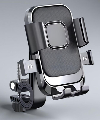 Hackshow XY088 AutoLock Grip Mobile Holder for Bikes Bike Mobile Holder(Black)