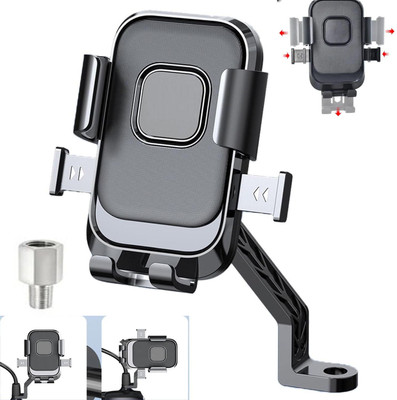 Huntindia Smart auto-locking Secure Grip XY-089 Motorcycle Mobile Bike Holder Stand Bike Mobile Holder(Black)