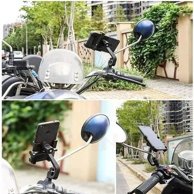Smt Tech Universal C-2 Bike Mobile Stand Metal Body 360 Degree Rotating-4 Bike Mobile Holder(Black)