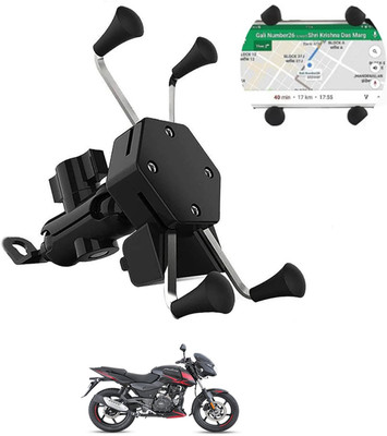 MATIES Bike Mobile X-Grip Holder with Waterproof Charger For BoleroNeo PlusMahindra2024 Bike Mobile Holder(Black)