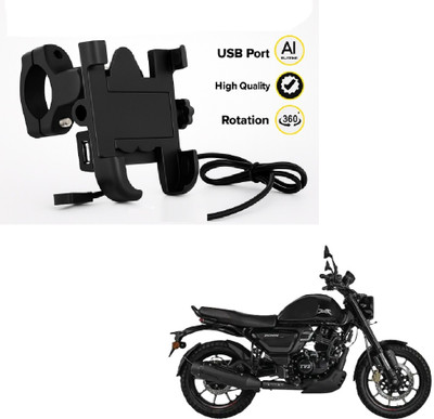 JMA TRADING Universal Bike Mobile Holder with USB Charging Port for All Smartphones. Bike Mobile Holder(Black)