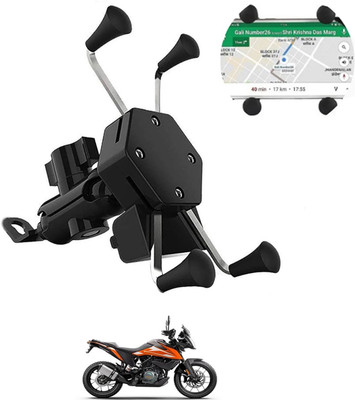 MATIES Bike Mobile X-Grip Holder with Waterproof Charger For Grand VitaraMaruti2008 Bike Mobile Holder(Black)