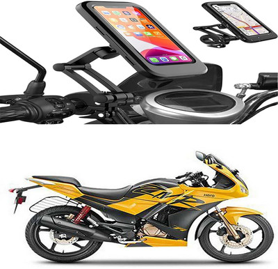 MS Wholesellar Waterproof Handlebar Phone Mount with Touchscreen Compati... Bike Mobile Holder(Black)