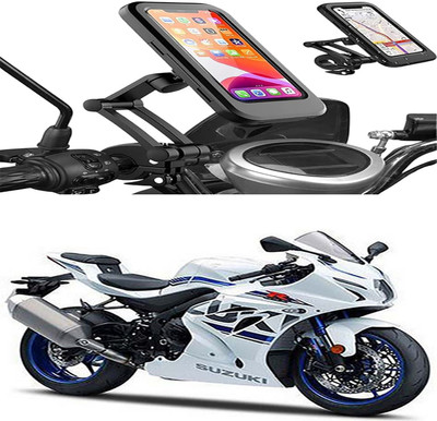 MS Wholesellar Waterproof Handlebar Phone Mount with Touchscreen Compati... Bike Mobile Holder(Black)