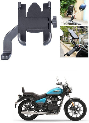 AUTODAZZ 360 Dgree Adjustable C 2 Handle Fittig Bike Mobile Holder(Black)