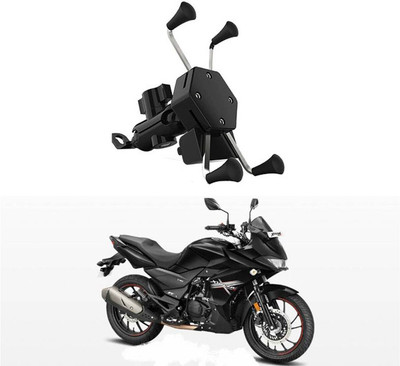 AYW Bike Mobile X-Grip Holder With Charger For Hero-Xtreme-200-S Bike Mobile Holder(Black)