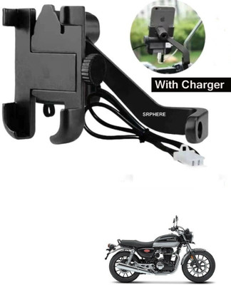 eXarioGadget Aluminum Alloy C2 Waterproof bike mobile holder With Charger For Hness CB350 Bike Mobile Holder(Black)