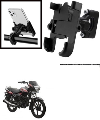 Hench 360 Degree Rotating Mirror Universal Bike Mount Holder Version 2 Metal Body Bike Mobile Holder(Black)