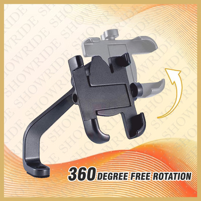 GOSHIV Universal Mount Holder Version 2.0 Metal Body 360 Degree Without Charger Bike Mobile Holder(Black)