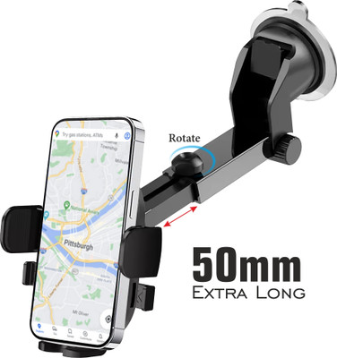 Daily Needs Shop Universel Bracket 360° Rotate Compact Car Mobile Phone Holder With Perfect Fit Bike Mobile Holder(Black)