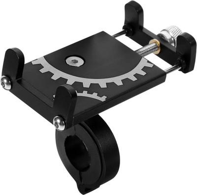 carempire Motorcycle Phone Mount Adjustable Aluminum Alloy Bike Holder for Navigation Bike Mobile Holder(Black)