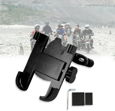 WHISTLE9 Durable Bike Phone holder with Sticky pad, 360°Handlbar for Maps Navigation Bike Mobile Holder(Black)