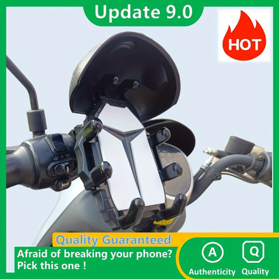 ZARRY Claw Grip Mobile Holder Adjustable Motorcycle Phone Mount UV Protection Sunshade Bike Mobile Holder(Black, Grey)