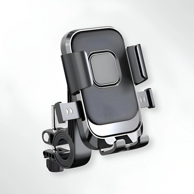 RZON XY-088 | One-Click Lock, Anti-Shake Grip & 360° Rotation Universal Bike Mobile Holder(Black)