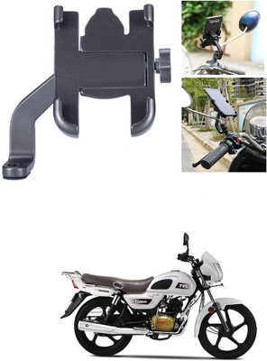 Ultra Wise Mirror Fitting Metal Mobile Holder For TVS Radeon Bike Mobile Holder(Black)