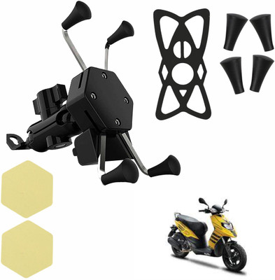 ASRYD X-Grip Bike Mobile Charger & Phone Holder (5V-2A Black) - Aprilia Storm 125 Bike Mobile Holder(Black)