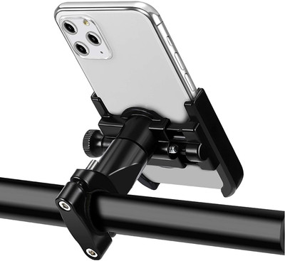 MOODY High Quality Universal 360 Degree Rotating Mobile Phone Holder For All Bikes Bike Mobile Holder(Black)
