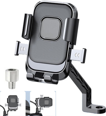 Huntindia Quickly Lock Bike Phone Holder Bicycle Motorcycle Flexible Mobile Clip Mount Bike Mobile Holder(Black)