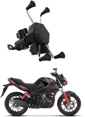 RKPSP Premium Bike Mobile X-Grip Holder With Charger For Hero-Xtreme-160-R Bike Mobile Holder(Black)