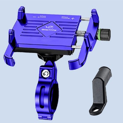 GrandPitstop Claw Jaw Grip Aluminium Bike, Motorcycle Mobile Holder Mount-Blue Bike Mobile Holder(Blue)