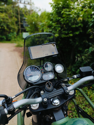 DCG Himalayan 411 mobile mount Bike Mobile Holder(Black)
