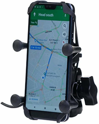 RHONNIUM Motorcycle Phone Holder with Fast Charging Bike Mobile Holder(Black)