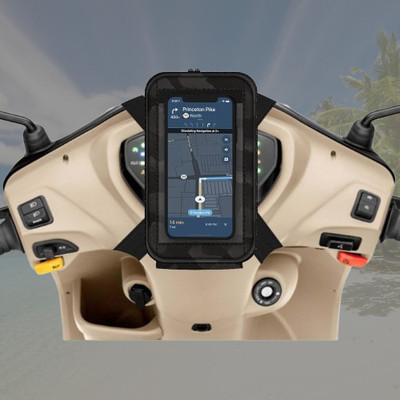 Ultra Wise Polyester Handlebar Universal Mobile Holder-565 Bike Mobile Holder(Grey)