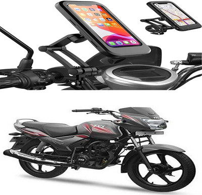 MS Wholesellar Waterproof Handlebar Phone Mount with Touchscreen Compati... Bike Mobile Holder(Black)