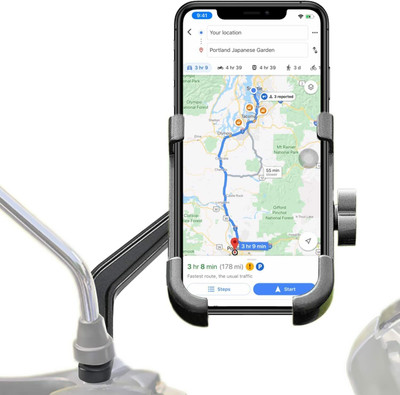 M/S DSNS Mobile Holder Handlebar Stand for Bicycle Motorcycle Fits All Smartphone Bike Mobile Holder(Black)