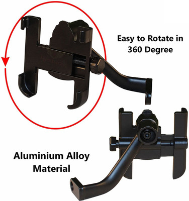 Pa Universal Bike Mount Holder Verson 2.0 Metal Body 360 Degree Bike Mobile Holder Bike Mobile Holder(Black)