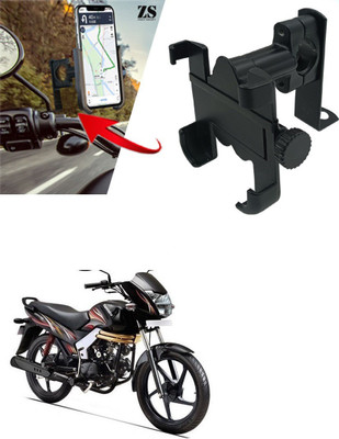 Znee Smart 2 in 1 Metal Bike Motorbike Mirror Handlebar Phone Stand Holder Bike Mobile Holder(Black)