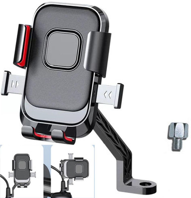 Huntindia Quickly Lock Bike Phone Holder Motorcycle Bicycle Flexible Mobile Clip Mount Bike Mobile Holder(Black)