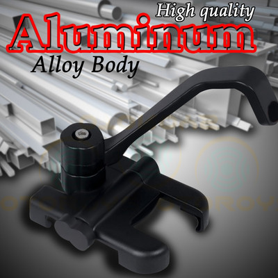 Huims Rear View Mirror Mount Mobile Phone Holder Solid Aluminium Cell Phone Bike Mobile Holder(Black)