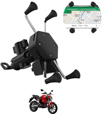 MSNP Bike X-Grip Moble Holder With Waterproof USB Charger For Universal For bike Bike Mobile Holder(Black)